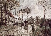 Camille Pissarro Road Vehe is peaceful the postal vehicle painting